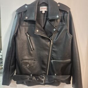 Joe Fresh Women's Sleek Black Leather Jacket